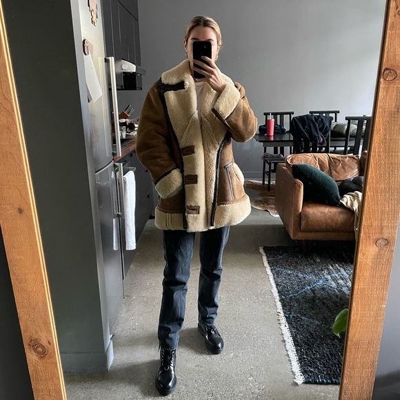 ❌SOLD❌Vintage Shearling Suede Coat - Picture 1 of 16